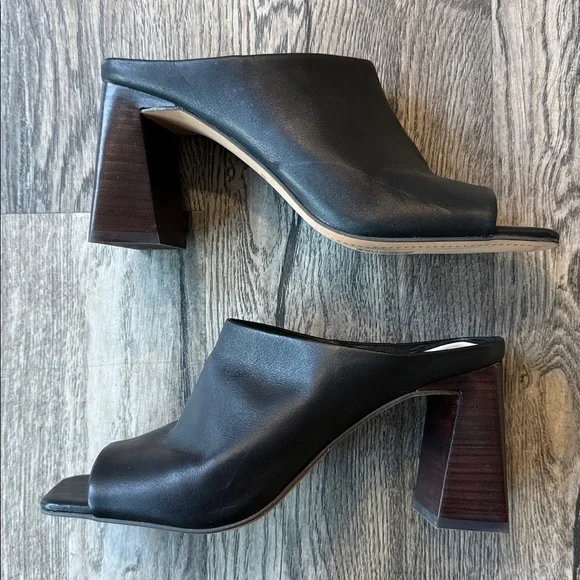 Dolce Vita Shoes Black Mules Size 8 Heels - Picture 6 of 12
